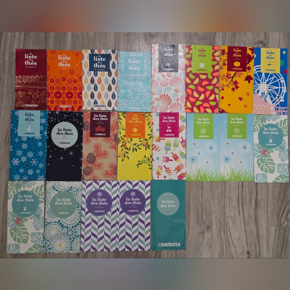 Davids Tea Menus 2013 - 2016
